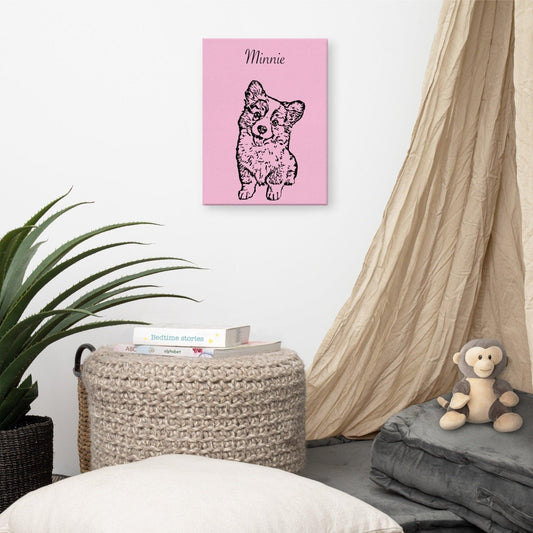 Custom Pet Canvas - Outline Style - A Pawfect Touch