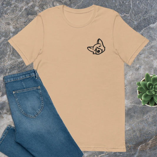 Sleeping Pup Embroidered T-shirt - A Pawfect Touch